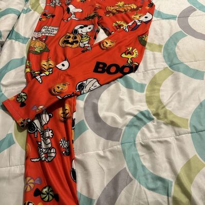 Snoopy Peanuts Halloween Leggings Plus TC 12-20 Buttery Soft Orange Pumpkin